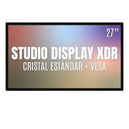 Apple Studio Display XDR 27" Monitor Retina 5K MFEN4YP/A - Pantalla 5120x2880 Mini-LED, 120Hz Adaptive Sync, 2000 nits HDR, P3/Adobe RGB, 2x Thunderbolt 5, Cámara Center Stage
